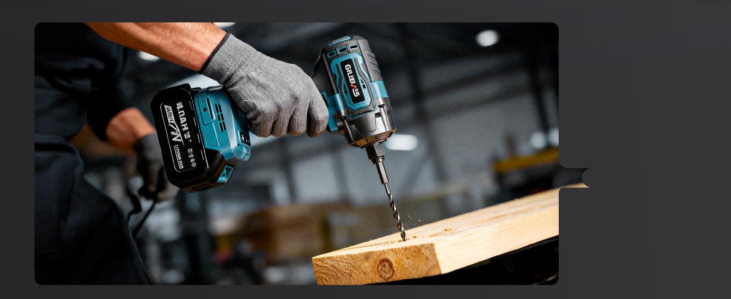 【summervibes】GEVEELIFE 750Nm 3 in 1 Brushless Impact Wrench 1/2" Cordless 3300RPM, 2×4.0Ah Batteries, 6 Sockets Car DIY Furniture Lawn Mower