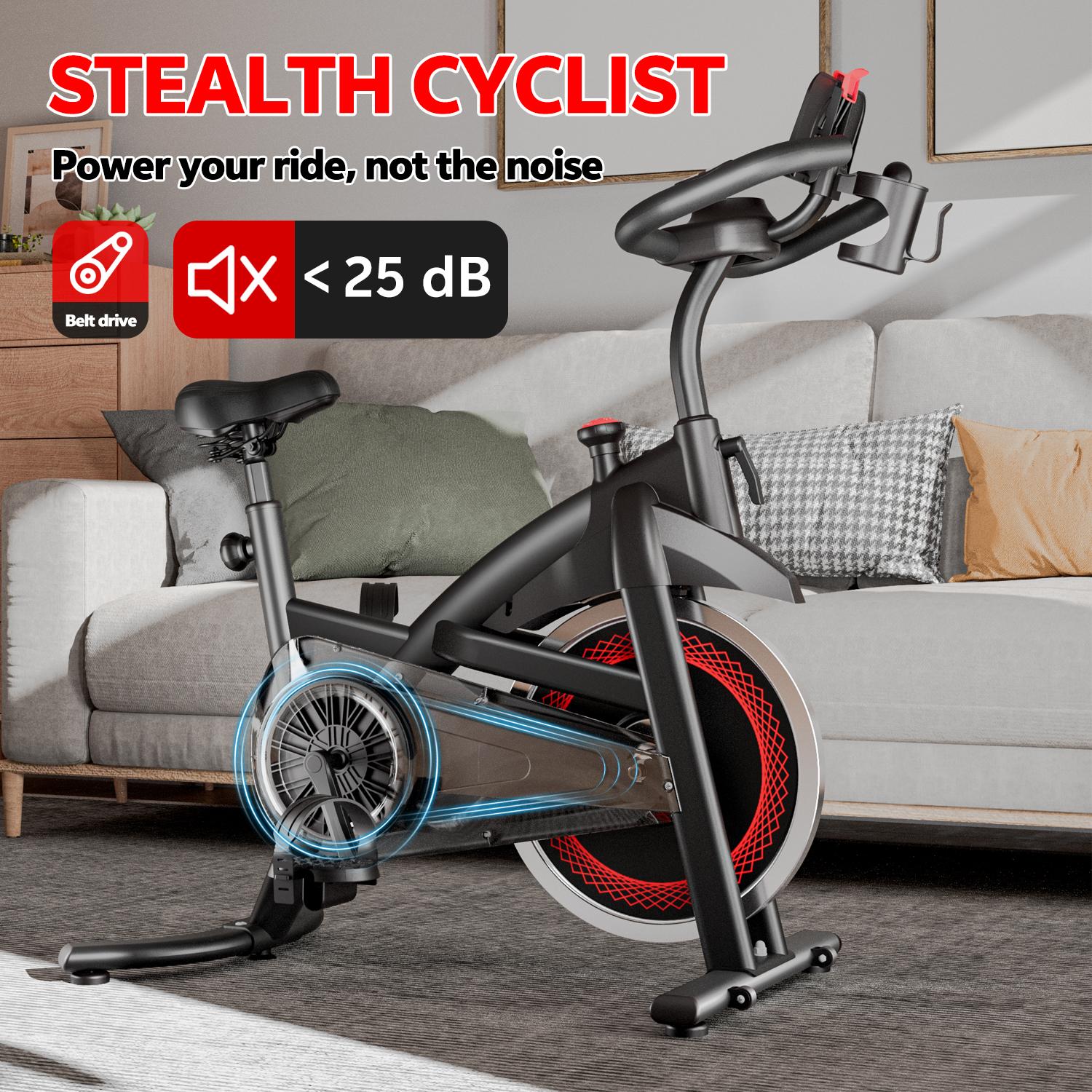 [New arrived] Exercise Bike 18LBS Flywheel ,Spinning bike 300 LBS Maximum load capacity,Stationary bike Cycle Adjustable Brake Button; Adjustable Handlebar Height; Adjustable Seat Height.