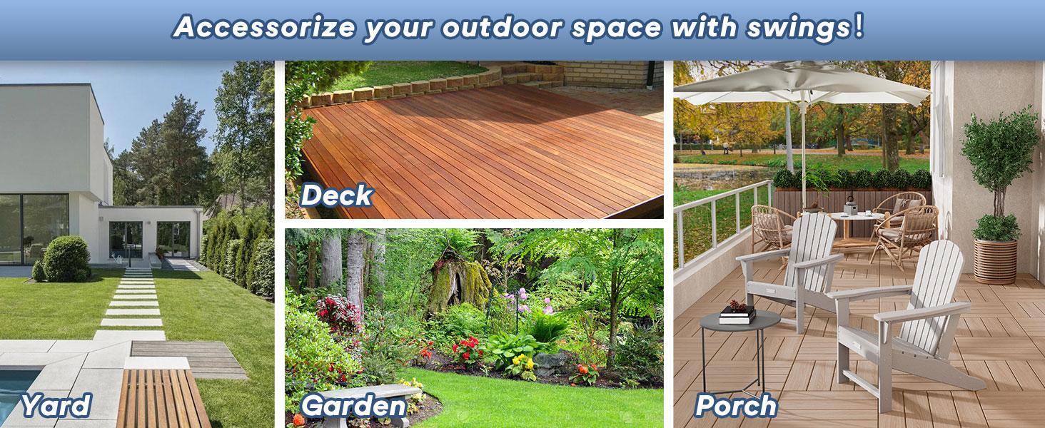 【Summervibes】3 Seat Outdoor Porch Patio Swing 800lbs 2-in-1 Patio Swing Chair Bed with Adjustable Canopy & Cup Holder Removable Cushion Outdoor Adult Swing with Stand for Yard Porch Garden Deck 【Summervibes】3 Seat Outdoor Porch Patio Swing 800lbs 2-in-1 Patio Swing Chair Bed with Adjustable Canopy & Cup Holder Removable Cushion Outdoor Adult Swing with Stand for Yard Porch Garden Deck