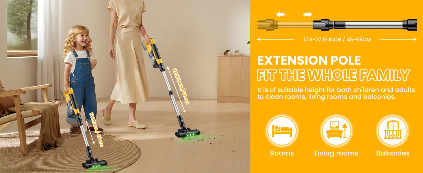 【Father's Day Gifts】 350W Cordless Vacuum Cleaner for Milwaukee M18 Battery/for Dewalt 20v Battery/ for Makita 18V Battery, 35kPa Brushless Lightweight Stick Vacuum with 3 Mode Suction, 6 in 1 Stick Vacuum Cleaner with HEPA TOr Floor, Carpet, Car 【Father's Day Gifts】 350W Cordless Vacuum Cleaner for Milwaukee M18 Battery/for Dewalt 20v Battery/ for Makita 18V Battery, 35kPa Brushless Lightweight Stick Vacuum with 3 Mode Suction, 6 in 1 Stick Vacuum Cleaner with HEPA TOr Floor, Carpet, Car