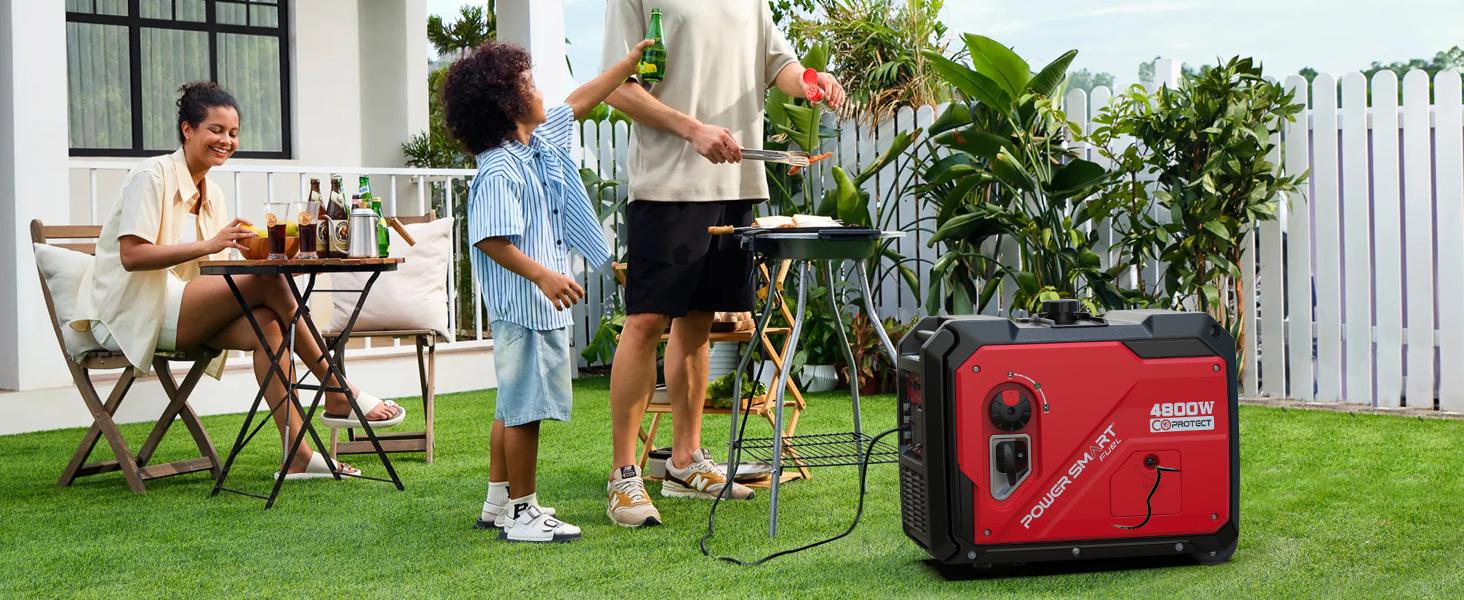 (Thunderstorms Ready)PowerSmart Electric Start 4800-5000 Watt Portable Inverter Generator with Wheels Handle Kit,Hurricane season,Heavy Duty Motor,CO Protect,Quiet,30 Amp for RV-Ready,Summervibes (DH5050E PS5046CE HB5046C) (Thunderstorms Ready)PowerSmart Electric Start 4800-5000 Watt Portable Inverter Generator with Wheels Handle Kit,Hurricane season,Heavy Duty Motor,CO Protect,Quiet,30 Amp for RV-Ready,Summervibes (DH5050E PS5046CE HB5046C)