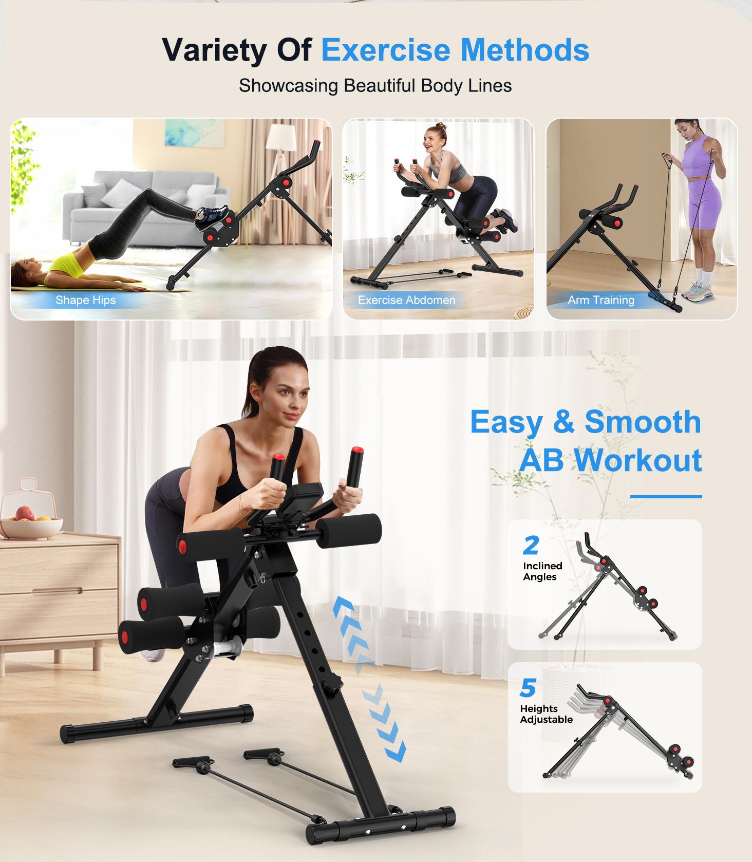 Relife Sports Adjustable Foldable Ab Trainer Machine with LCD Monitor | Home Gym Core, Abs & Waist Shaper | Knee Protection & Resistance/Elastic Bands | Arm, Leg & Buttocks Workout Equipment | Beginner-Friendly Relife Sports Adjustable Foldable Ab Trainer Machine with LCD Monitor | Home Gym Core, Abs & Waist Shaper | Knee Protection & Resistance/Elastic Bands | Arm, Leg & Buttocks Workout Equipment | Beginner-Friendly