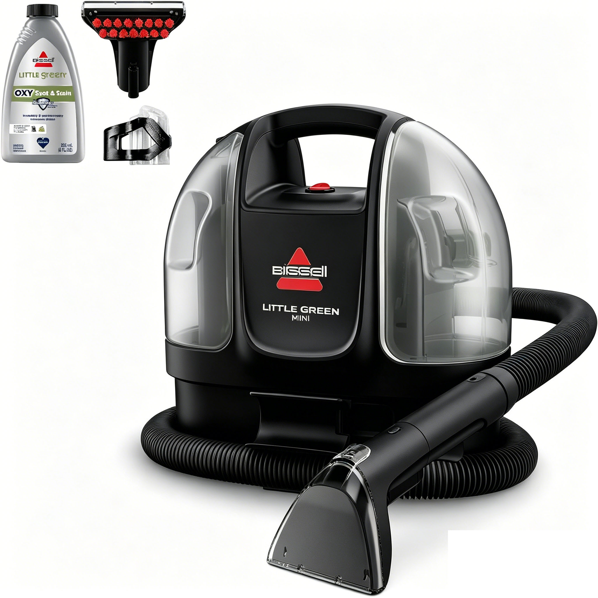 Bissell Little Green, Limpiador de alfombra y tapicería portátil multiusos, con herramientas especializadas