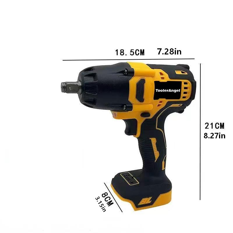 ToolerAngel 1/2-Inch Cordless Impact Wrench, 1000 Nm (737 ft-lbs) High-Torque Wrench, 20V 2000 RPM Brushless Motor, 2x 6.0Ah Lithium-Ion Batteries, Charger & 6 Sockets, Brushless Power Wrench, Mechanic Tool ToolerAngel 1/2-Inch Cordless Impact Wrench, 1000 Nm (737 ft-lbs) High-Torque Wrench, 20V 2000 RPM Brushless Motor, 2x 6.0Ah Lithium-Ion Batteries, Charger & 6 Sockets, Brushless Power Wrench, Mechanic Tool