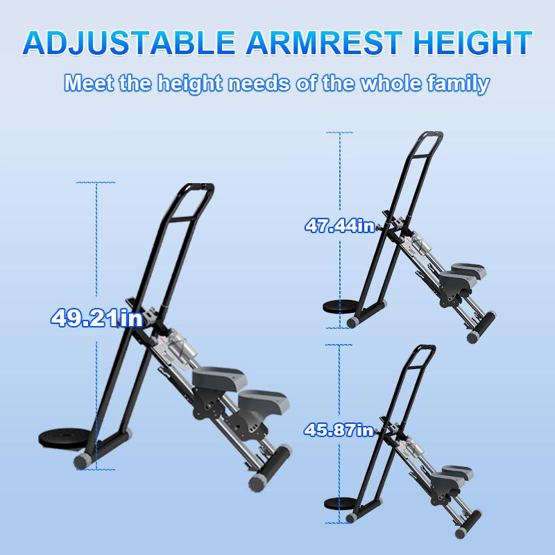 OVER SELF Vertical Climber Exercise Stair Stepper with Handlebar for Full-Body Workout Compact Cardio Climber Exercise Machine Vertical Climber for Home Gym Full Body Workout 264lbs Weight Capacity