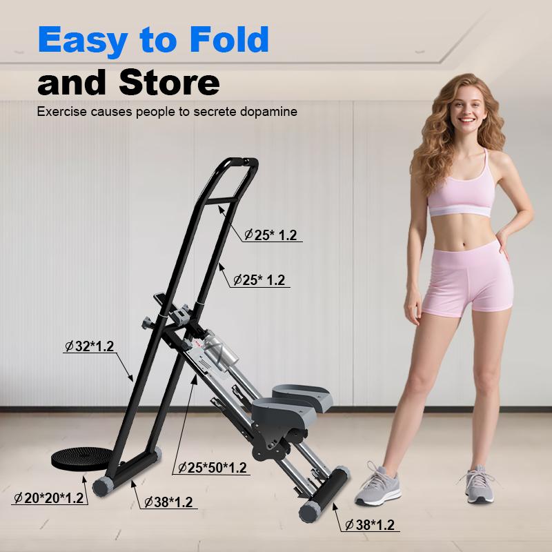 OVER SELF Vertical Climber Exercise Stair Stepper with Handlebar for Full-Body Workout Compact Cardio Climber Exercise Machine Vertical Climber for Home Gym Full Body Workout 264lbs Weight Capacity