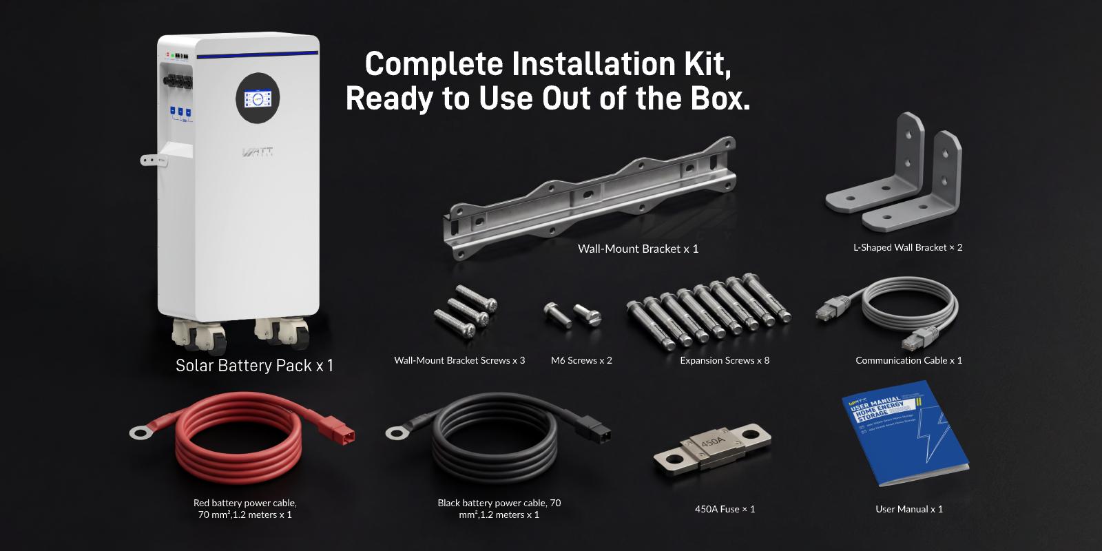 【Bundle】【Freight Shipping】WattCycle Storm-Ready Power System Kit 48V 12kW Hybrid Inverter + 48V 314Ah 16kWh Battery LiFePO4 Lithium Battery with Smart BMS, Bluetooth, Active Balancing & Communication solar system 【Bundle】【Freight Shipping】WattCycle Storm-Ready Power System Kit 48V 12kW Hybrid Inverter + 48V 314Ah 16kWh Battery LiFePO4 Lithium Battery with Smart BMS, Bluetooth, Active Balancing & Communication solar system
