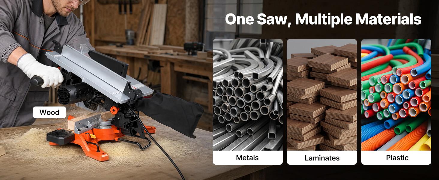 【DealsForYouDays】VEVOR 8-1/4 in 2-in-1 Sliding Miter Saw & Table Saw, Wood Cutter with Precision Laser Alignment, Adjustable Angles, 4800 RPM, Splash Guard for Cutting Wood, Metals, Laminates,father'sdaygifts 【DealsForYouDays】VEVOR 8-1/4 in 2-in-1 Sliding Miter Saw & Table Saw, Wood Cutter with Precision Laser Alignment, Adjustable Angles, 4800 RPM, Splash Guard for Cutting Wood, Metals, Laminates,father'sdaygifts