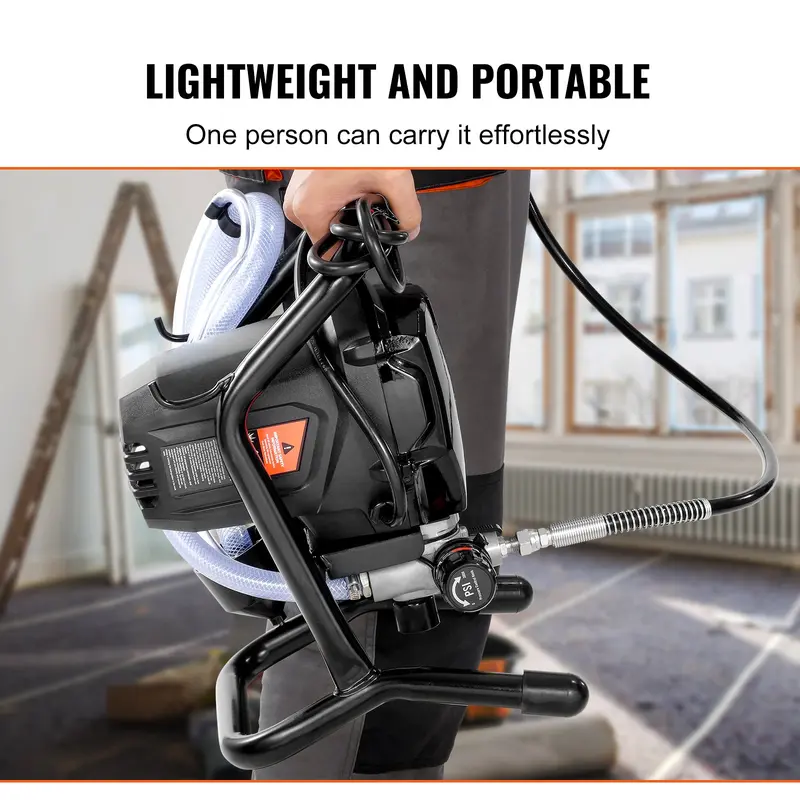 Pulverizador de pintura sin aire de 3000 psi y 750 W para interiores y exteriores, muebles y cercas.
