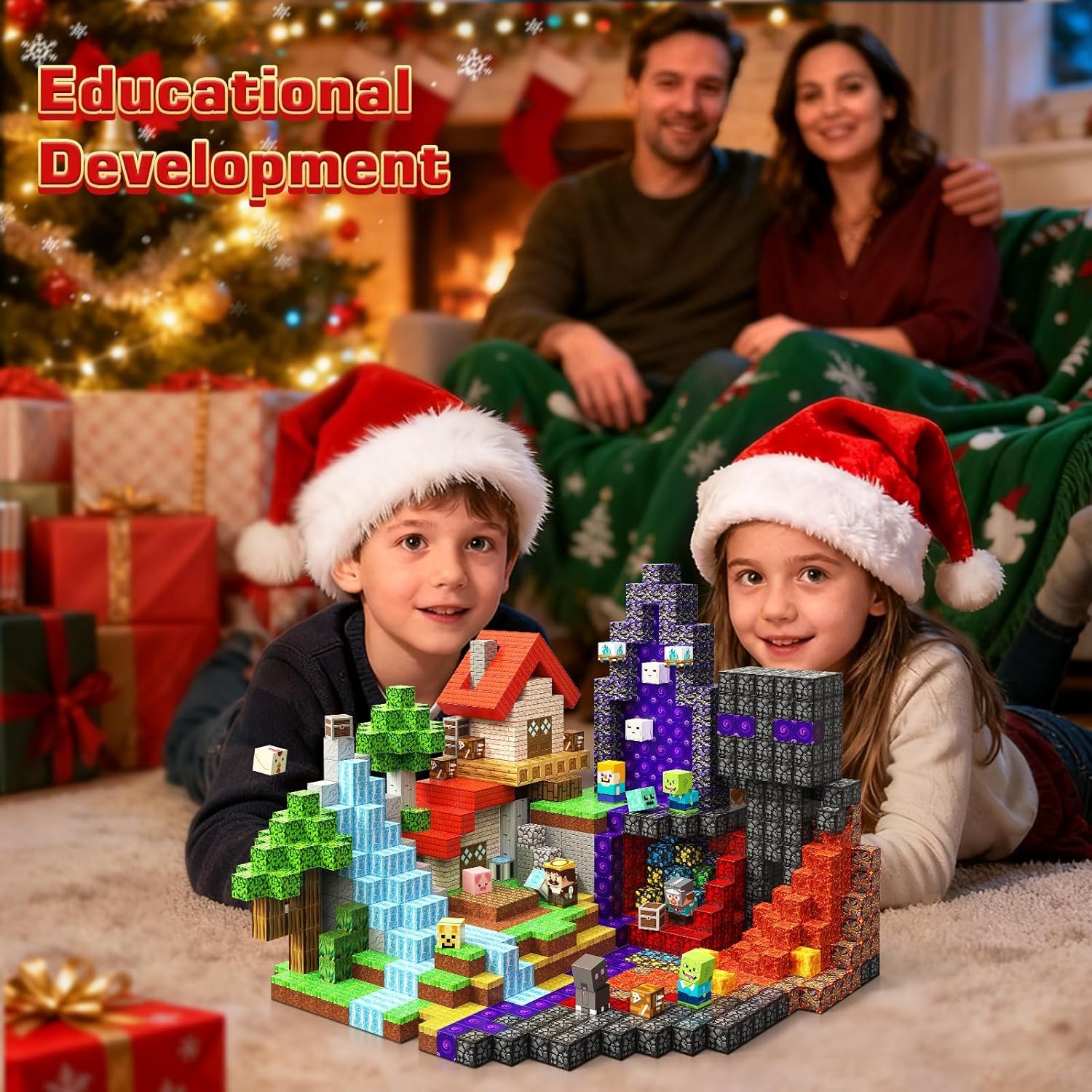 Set de 200 piezas de Bloques de Construcción Magnéticos para Niños de 3 a 8 años, Juguete Educativo STEM Montessori, Juego Sensorial y Regalo de Aprendizaje