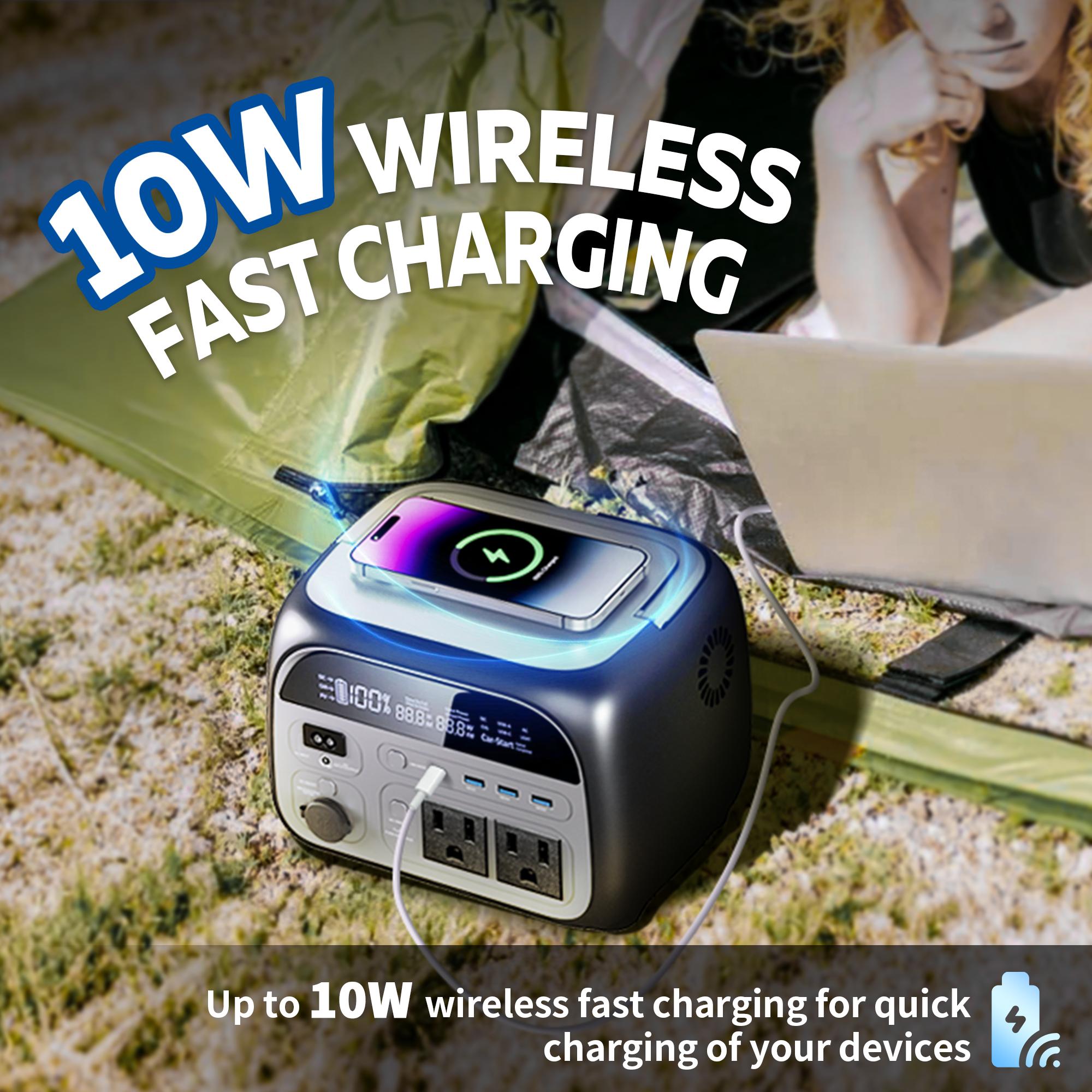 [Summerwins]CTOLITY AP400 Portable Power Station 500W/345Wh,LiFePo4 Battery Backup with UPS & Wireless Charger, Camping Essentials 2026& CPAP Emergency Prep Solar Generator Large Power Bank Phone portable charger power bank