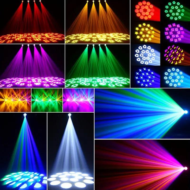 DMX Lighting 150W Auto Mode LED DJ Light Steel Moving Head Light Display for KTV Bar Club Halloween, Christmas Festival Party Pattern Beam Light Sound Control Rotating Event Stage Light