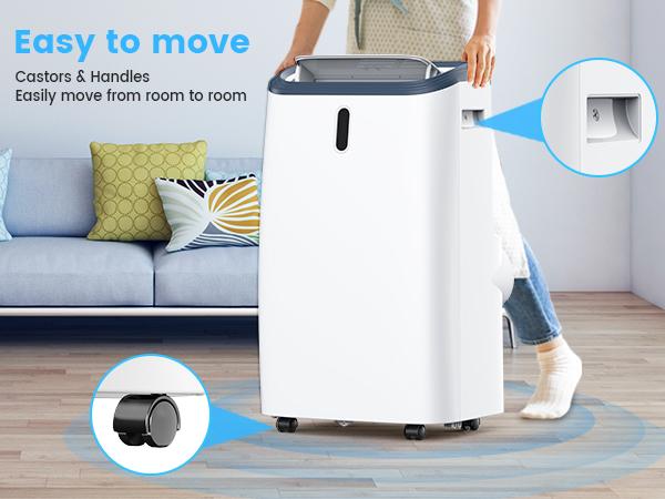 【SummberVibes】COWSAR 12000BTU-14000BTU Portable Air Conditioner,Portable AC Unit for Room Cools up to 550 Sq.ft-700 Sq.ft, 3 in 1 Air Conditioner Portable with Cooling& Dehumidifier&Fan,Remote Control,24Hrs Timer,3 Fan Speed 【SummberVibes】COWSAR 12000BTU-14000BTU Portable Air Conditioner,Portable AC Unit for Room Cools up to 550 Sq.ft-700 Sq.ft, 3 in 1 Air Conditioner Portable with Cooling& Dehumidifier&Fan,Remote Control,24Hrs Timer,3 Fan Speed