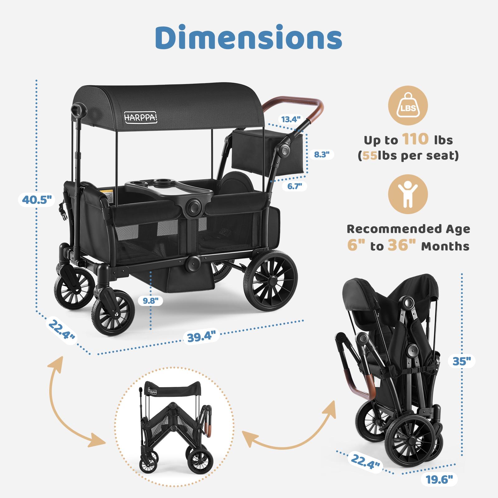 #SummerVibes HARPPA Baby Stroller Wagon, Lightweight Folding Adjustable 2-Seat/4-Seat Travel Stroller, Canopy, Push-Pull Handle, EVA Foam All-Terrain Wheel, Large Storage, Outdoor/Camping Use, Lightweight Travel Stroller, Adjustable Stroller #SummerVibes HARPPA Baby Stroller Wagon, Lightweight Folding Adjustable 2-Seat/4-Seat Travel Stroller, Canopy, Push-Pull Handle, EVA Foam All-Terrain Wheel, Large Storage, Outdoor/Camping Use, Lightweight Travel Stroller, Adjustable Stroller