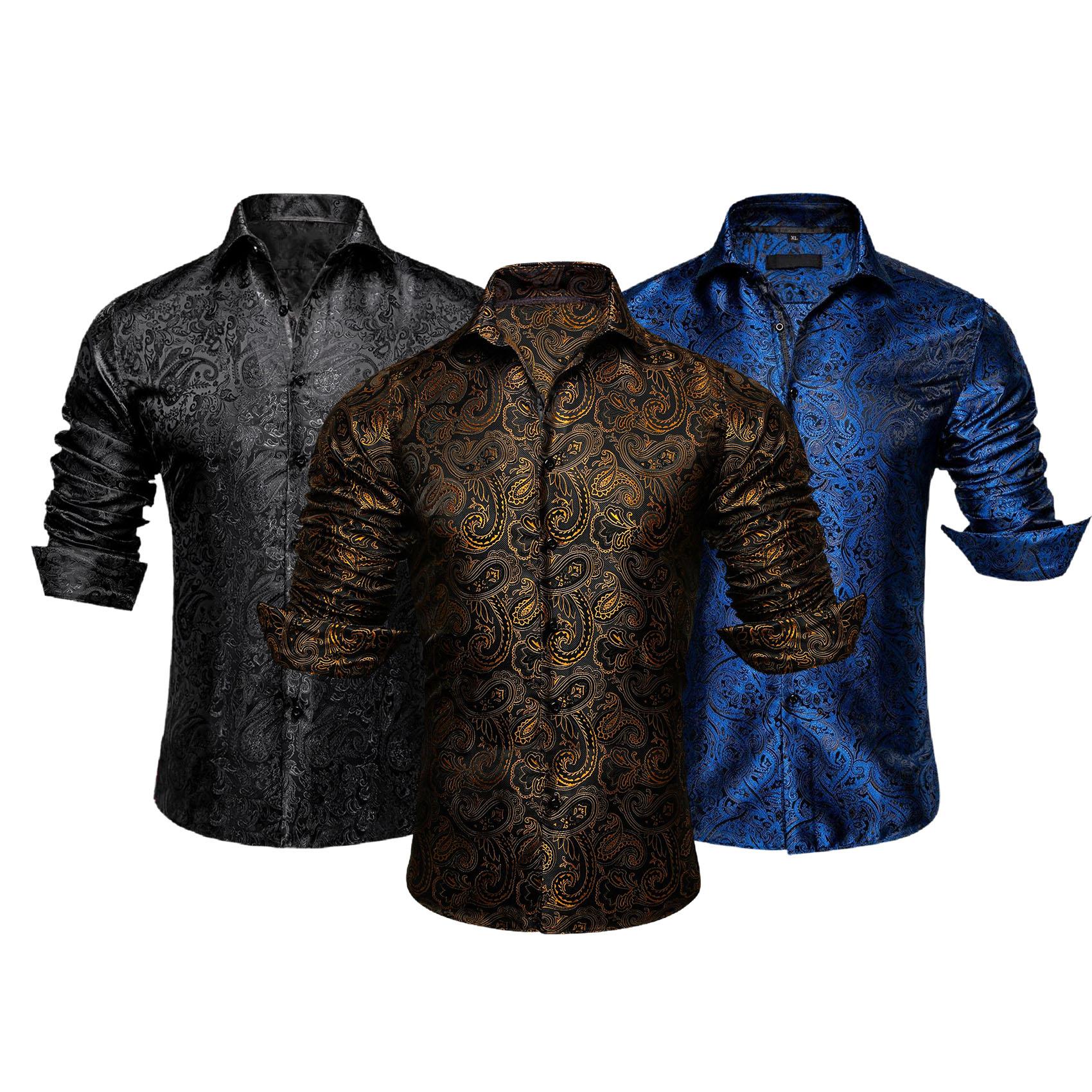3-Pack AILISUS Men's Paisley Casual Shirts Long Sleeve Button Down Shirt Anti-wrinkle Breathable Lightweight Menswear Vacation Beach Wedding Dating Tops 3-Pack AILISUS Men's Paisley Casual Shirts Long Sleeve Button Down Shirt Anti-wrinkle Breathable Lightweight Menswear Vacation Beach Wedding Dating Tops