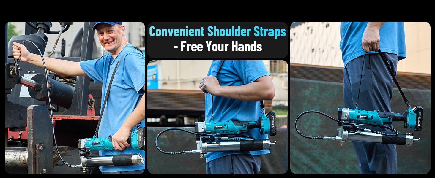 SEESII Cordless Grease Gun, Innovative 2-in-1 Easy-to-Use Electric Grease Gun, 5.3 oz/min 12,000 PSI High-Efficiency Battery Powered Grease Tool Kit, Grease Tool with 2*2.0Ah Batteries and Charger, B003 SEESII Cordless Grease Gun, Innovative 2-in-1 Easy-to-Use Electric Grease Gun, 5.3 oz/min 12,000 PSI High-Efficiency Battery Powered Grease Tool Kit, Grease Tool with 2*2.0Ah Batteries and Charger, B003
