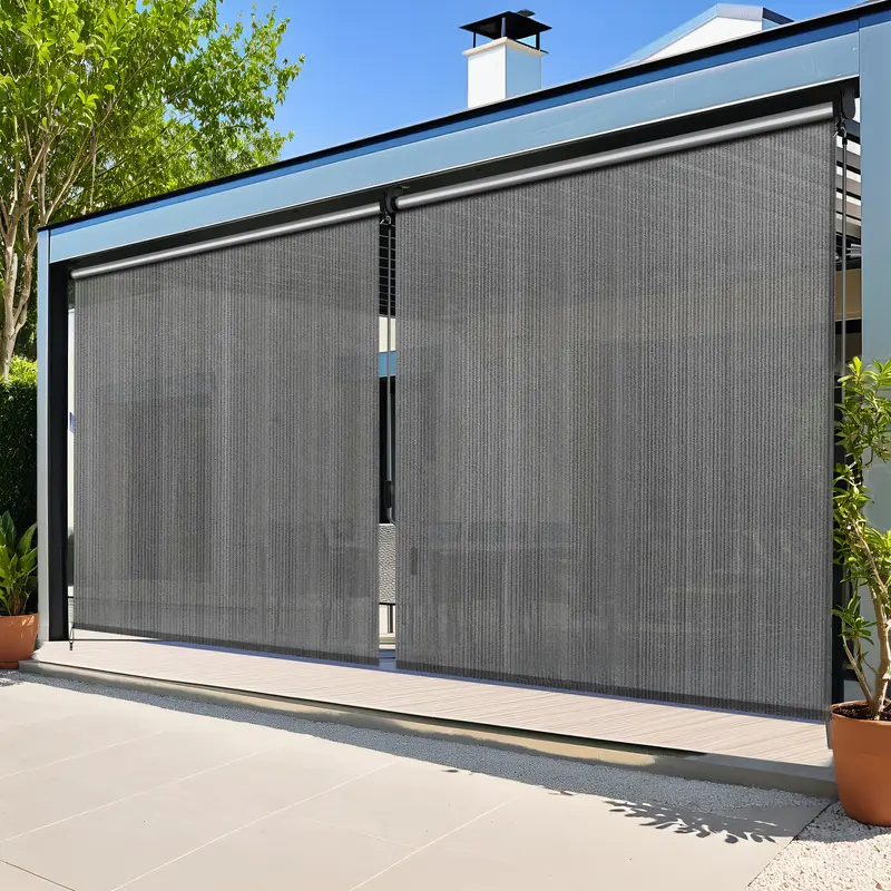 TLGREEN HDPE Outdoor Roller Shade - 1pc Patio Pergola Shade Cloth with Aluminum Tube & Cordless Wand Operation, Perfect for Sun Shade Design，Adjustable  Canopy, mothers day gifts ideas