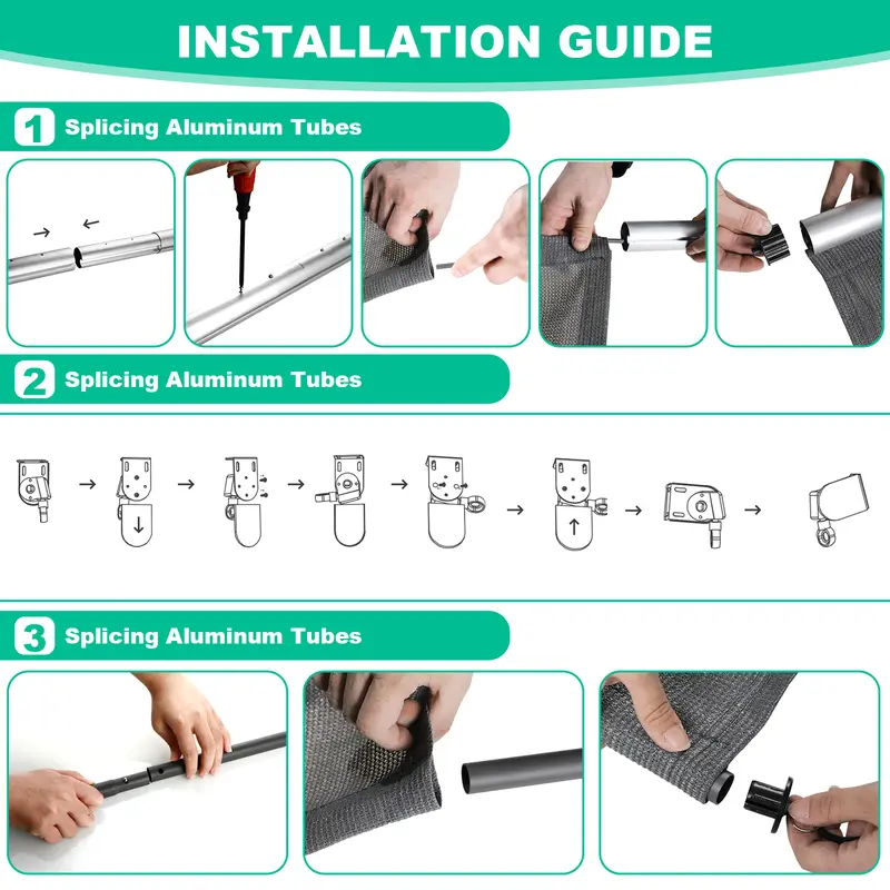 TLGREEN HDPE Outdoor Roller Shade - 1pc Patio Pergola Shade Cloth with Aluminum Tube & Cordless Wand Operation, Perfect for Sun Shade Design，Adjustable  Canopy, mothers day gifts ideas