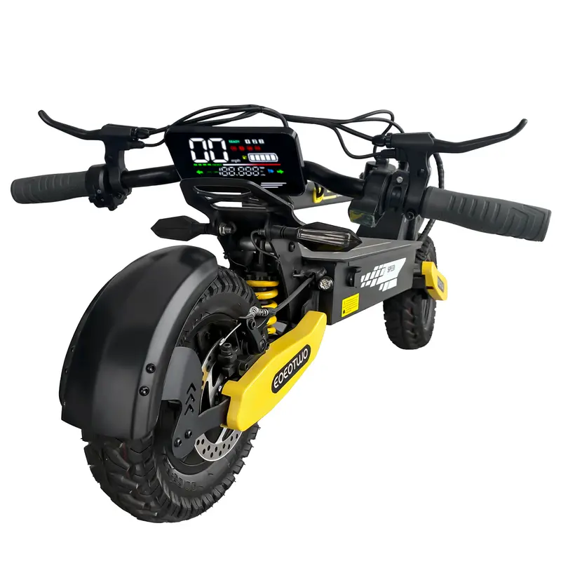 Patinete eléctrico EOEOTWO, autonomía de 64 km, velocidad máxima de 45 km/h, motor de 1200 W, neumáticos de 28 cm, pantalla LED, doble suspensión, capacidad de carga máxima de 150 kg, patinete eléctrico para adultos.