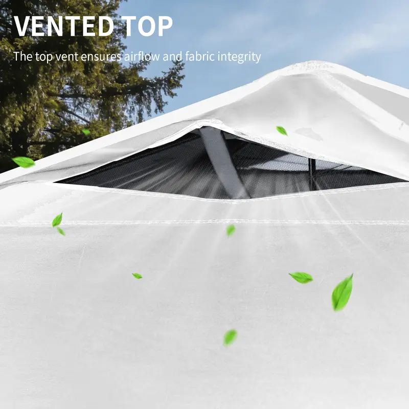 Toldo plegable Sweetcrispy de 3x3 metros, fácil de instalar, con techo ventilado y bolsa con ruedas.