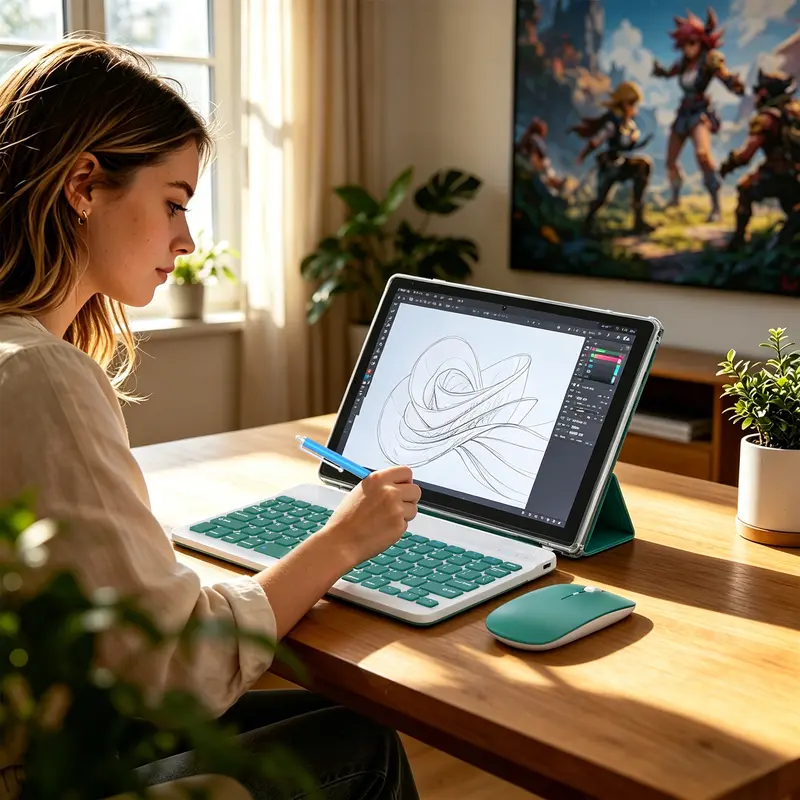Tableta PEICHENG Android 15.0 de 10.1" IPS, 6 GB de RAM nativa (ampliable a 20 GB), 128 GB de ROM + 1 TB ampliable, procesador Octa-Core de 2.0 GHz, WiFi 6, 5G y Bluetooth 5.0 con teclado, ratón y lápiz óptico incluidos. Tabletas en oferta. Paquete de tab