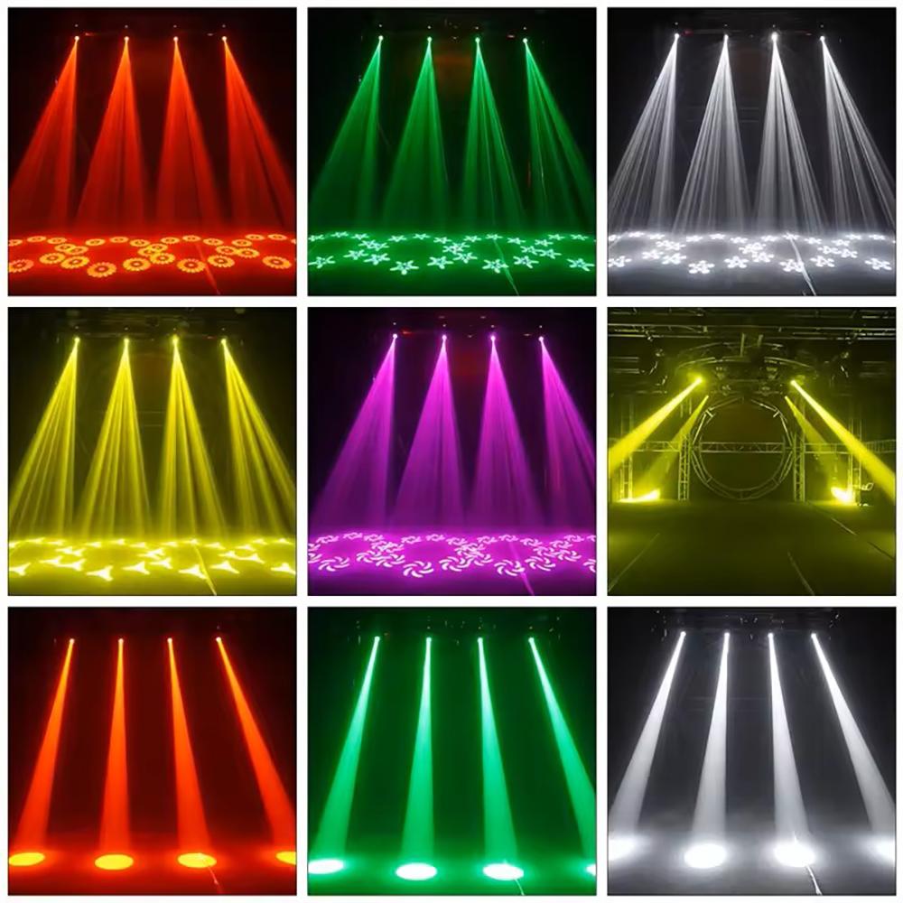 DMX Lighting 150W Auto Mode LED DJ Light Steel Moving Head Light Display for KTV Bar Club Halloween, Christmas Festival Party Pattern Beam Light Sound Control Rotating Event Stage Light