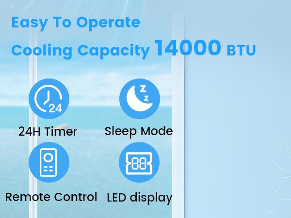 【SummberVibes】COWSAR 12000BTU-14000BTU Portable Air Conditioner,Portable AC Unit for Room Cools up to 550 Sq.ft-700 Sq.ft, 3 in 1 Air Conditioner Portable with Cooling& Dehumidifier&Fan,Remote Control,24Hrs Timer,3 Fan Speed 【SummberVibes】COWSAR 12000BTU-14000BTU Portable Air Conditioner,Portable AC Unit for Room Cools up to 550 Sq.ft-700 Sq.ft, 3 in 1 Air Conditioner Portable with Cooling& Dehumidifier&Fan,Remote Control,24Hrs Timer,3 Fan Speed