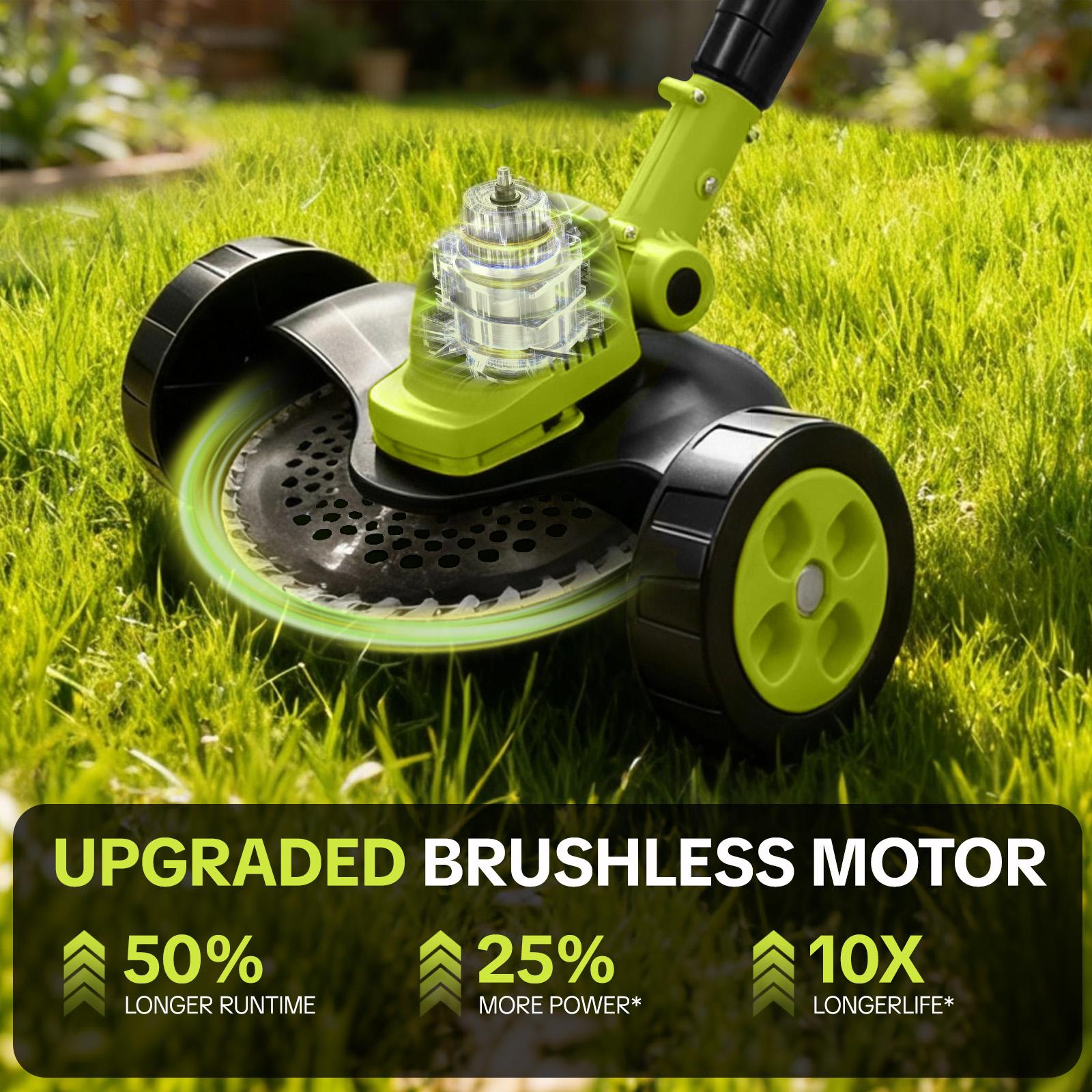 SEESE Cordless Lawn Mower, Garden Tool (Mower, Trimmer, Edger) with 2×21V Batteries, Lightweight for Small to Medium Backyards fathersdaygift SEESE Cordless Lawn Mower, Garden Tool (Mower, Trimmer, Edger) with 2×21V Batteries, Lightweight for Small to Medium Backyards fathersdaygift