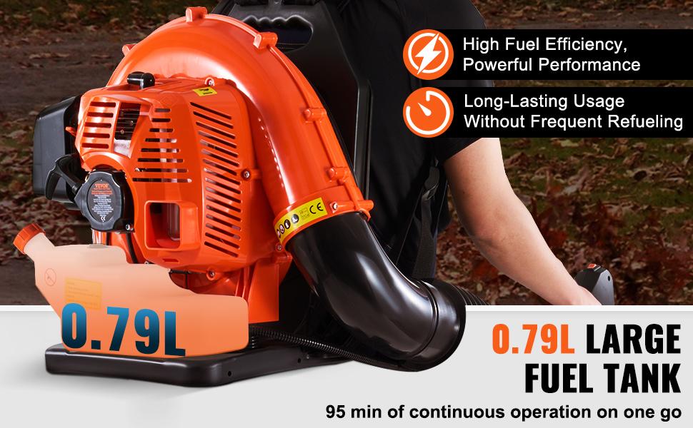 VEVOR Backpack Gas Leaf Blower, 3 Sizes (79CC/62CC/52CC), 2-Cycle Gas Powered Blower with 3L Fuel Tank, Ideal for Lawn Care
