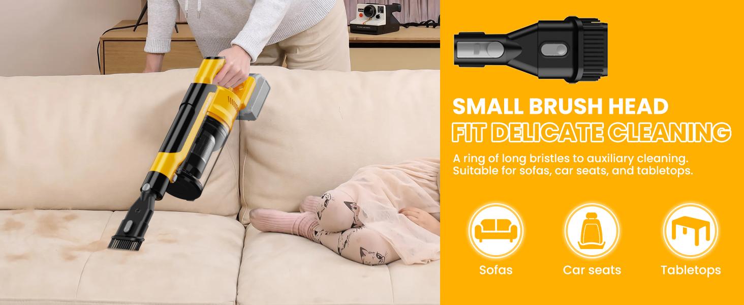 【Father's Day Gifts】 350W Cordless Vacuum Cleaner for Milwaukee M18 Battery/for Dewalt 20v Battery/ for Makita 18V Battery, 35kPa Brushless Lightweight Stick Vacuum with 3 Mode Suction, 6 in 1 Stick Vacuum Cleaner with HEPA TOr Floor, Carpet, Car 【Father's Day Gifts】 350W Cordless Vacuum Cleaner for Milwaukee M18 Battery/for Dewalt 20v Battery/ for Makita 18V Battery, 35kPa Brushless Lightweight Stick Vacuum with 3 Mode Suction, 6 in 1 Stick Vacuum Cleaner with HEPA TOr Floor, Carpet, Car