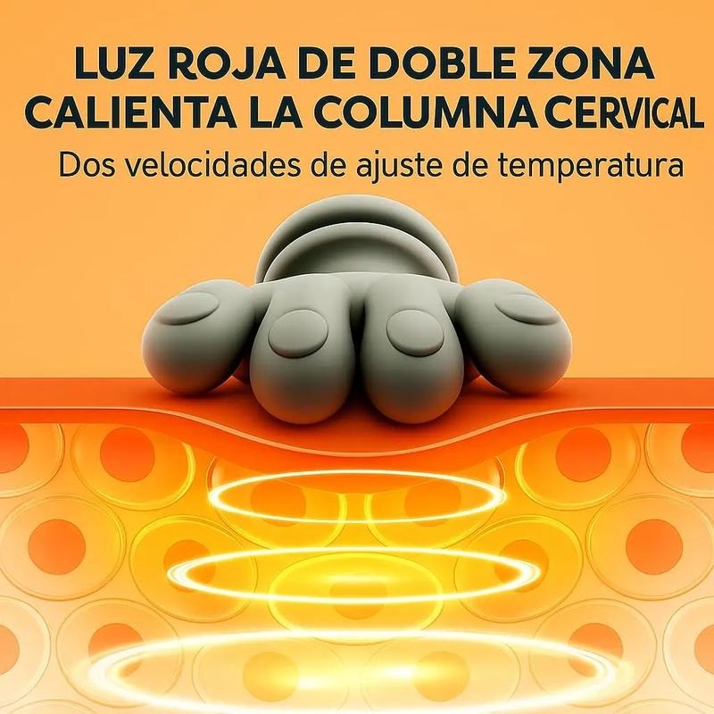 Masajeador de cuello con dedos, masajeador de cuello calentado con manos, masajeador de cuello y hombros ajustable, masaje de amasamiento profundo 4D que simula la palma real, masajeador de relajación muscular, regalo de cumpleaños para mujeres y hombres.