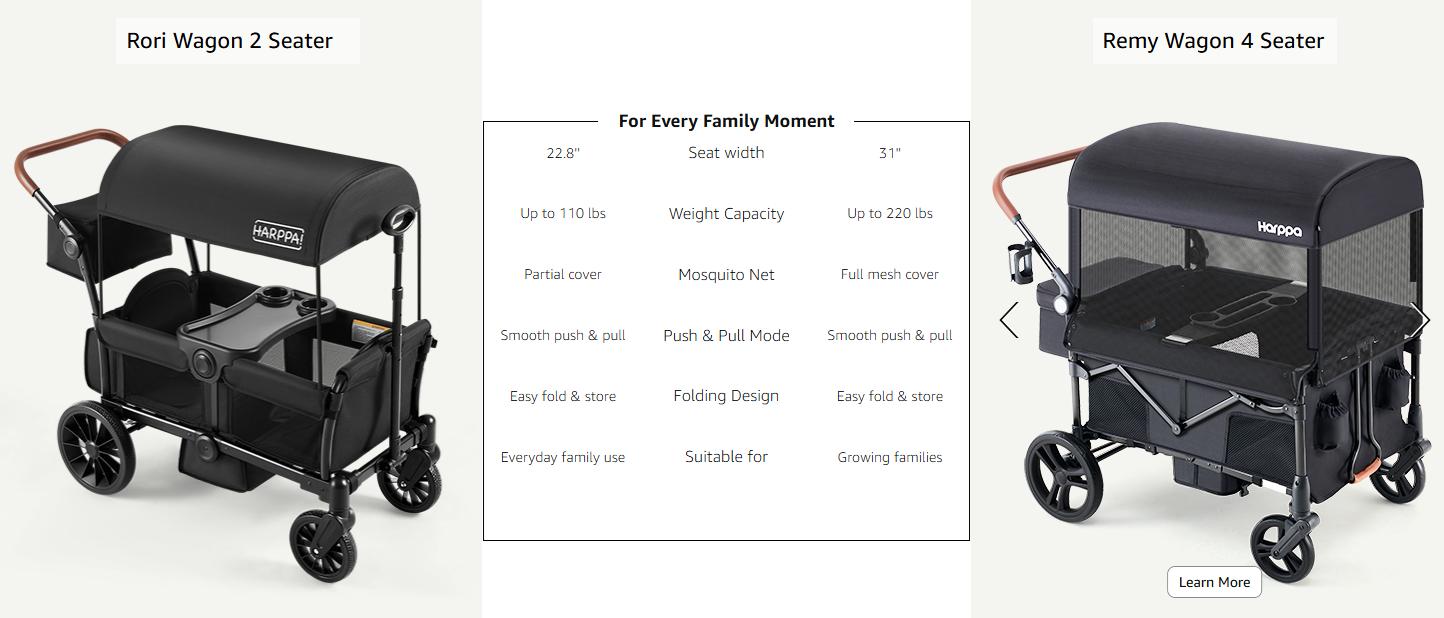 #SummerVibes HARPPA Baby Stroller Wagon, Lightweight Folding Adjustable 2-Seat/4-Seat Travel Stroller, Canopy, Push-Pull Handle, EVA Foam All-Terrain Wheel, Large Storage, Outdoor/Camping Use, Lightweight Travel Stroller, Adjustable Stroller #SummerVibes HARPPA Baby Stroller Wagon, Lightweight Folding Adjustable 2-Seat/4-Seat Travel Stroller, Canopy, Push-Pull Handle, EVA Foam All-Terrain Wheel, Large Storage, Outdoor/Camping Use, Lightweight Travel Stroller, Adjustable Stroller