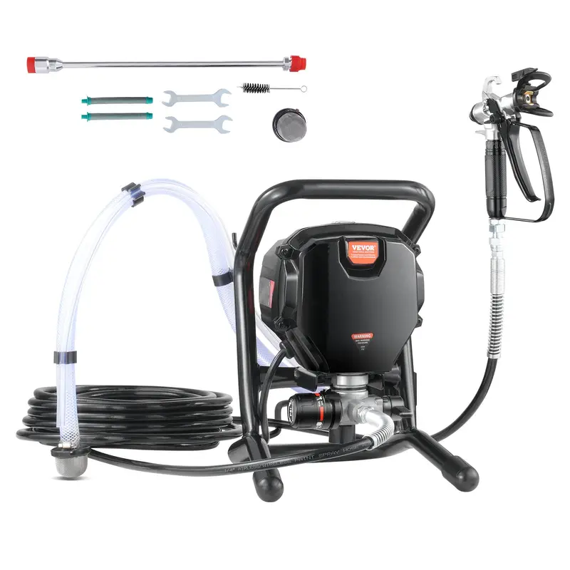 Pulverizador de pintura sin aire de 3000 psi y 750 W para interiores y exteriores, muebles y cercas.