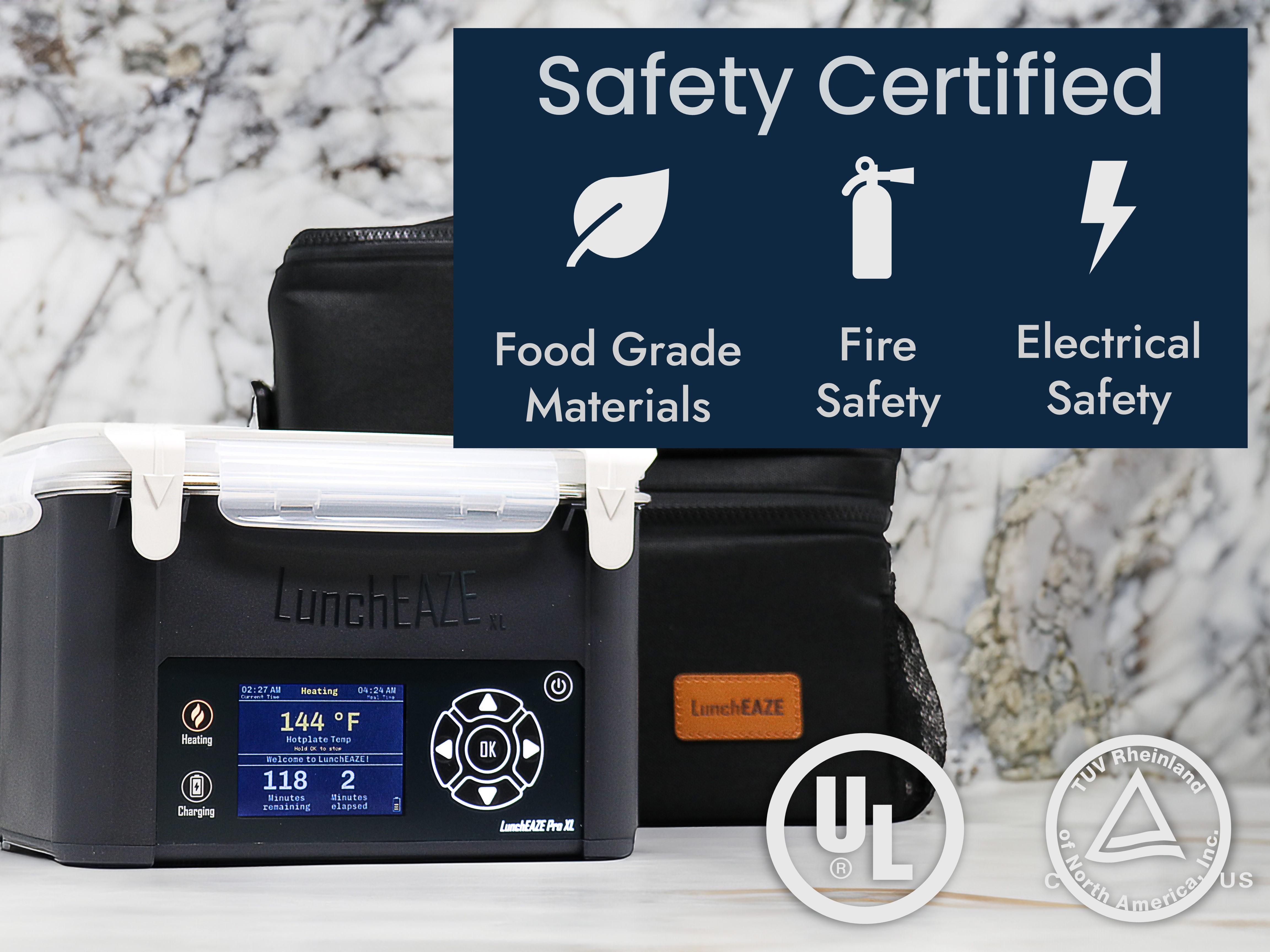 LunchEAZE XL Cordless Heated Lunchbox – Battery-Powered, 6-Cup Capacity, 220°F Max, Automatic Scheduled Heating, Insulated Bag Included LunchEAZE XL Cordless Heated Lunchbox – Battery-Powered, 6-Cup Capacity, 220°F Max, Automatic Scheduled Heating, Insulated Bag Included