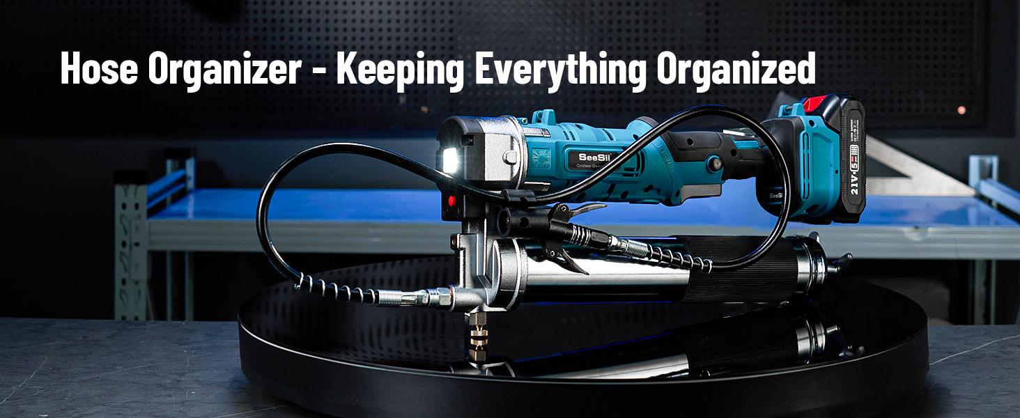 SEESII Cordless Grease Gun, Innovative 2-in-1 Easy-to-Use Electric Grease Gun, 5.3 oz/min 12,000 PSI High-Efficiency Battery Powered Grease Tool Kit, Grease Tool with 2*2.0Ah Batteries and Charger, B003 SEESII Cordless Grease Gun, Innovative 2-in-1 Easy-to-Use Electric Grease Gun, 5.3 oz/min 12,000 PSI High-Efficiency Battery Powered Grease Tool Kit, Grease Tool with 2*2.0Ah Batteries and Charger, B003
