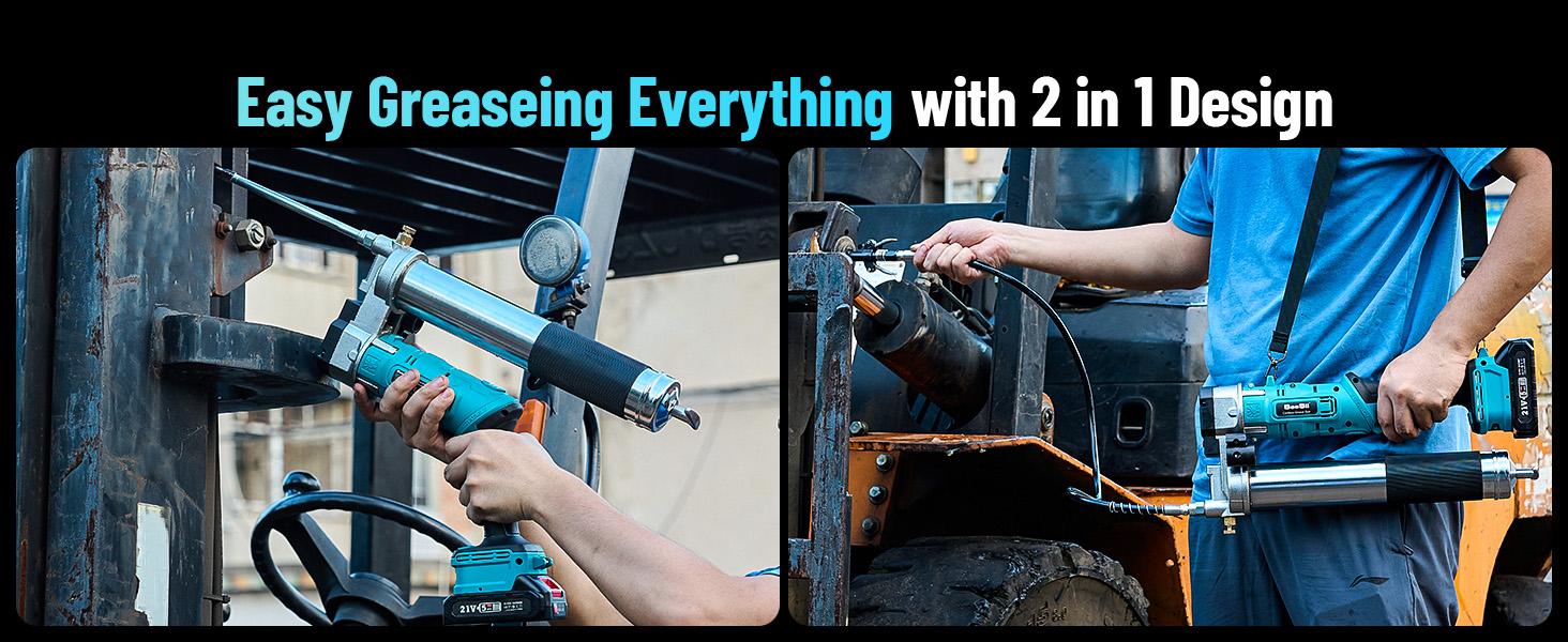 SEESII Cordless Grease Gun, Innovative 2-in-1 Easy-to-Use Electric Grease Gun, 5.3 oz/min 12,000 PSI High-Efficiency Battery Powered Grease Tool Kit, Grease Tool with 2*2.0Ah Batteries and Charger, B003 SEESII Cordless Grease Gun, Innovative 2-in-1 Easy-to-Use Electric Grease Gun, 5.3 oz/min 12,000 PSI High-Efficiency Battery Powered Grease Tool Kit, Grease Tool with 2*2.0Ah Batteries and Charger, B003
