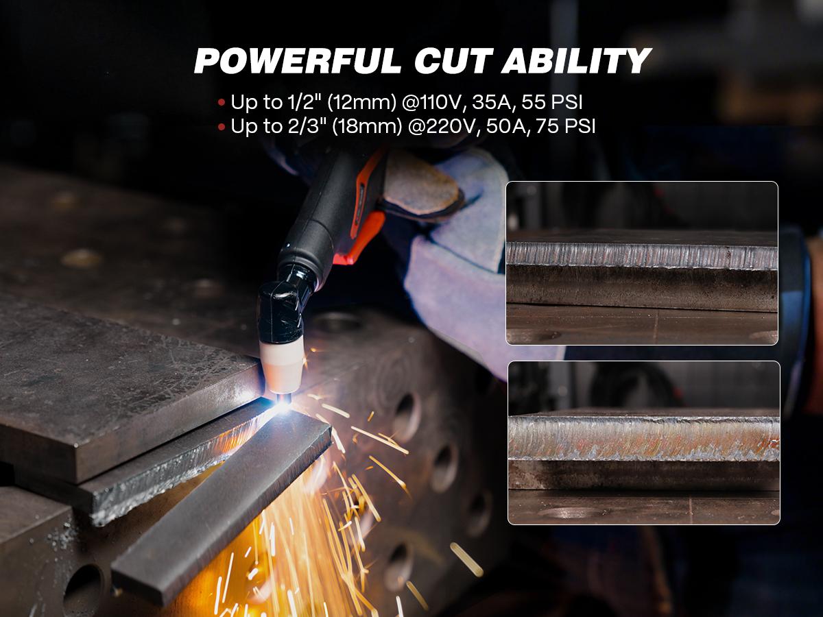 ARCCAPTAIN 50A Dual Voltage 110/220V DC Inverter IGBT Plasma Cutter Welder, Large LED Display, 1/2 in Clean Cut, Post Flow, 2T/4T, FCC/CE/ANSI Recognized Portable Welding Machine for Beginners (Tools & Hardware) fathersdaygift ARCCAPTAIN 50A Dual Voltage 110/220V DC Inverter IGBT Plasma Cutter Welder, Large LED Display, 1/2 in Clean Cut, Post Flow, 2T/4T, FCC/CE/ANSI Recognized Portable Welding Machine for Beginners (Tools & Hardware) fathersdaygift