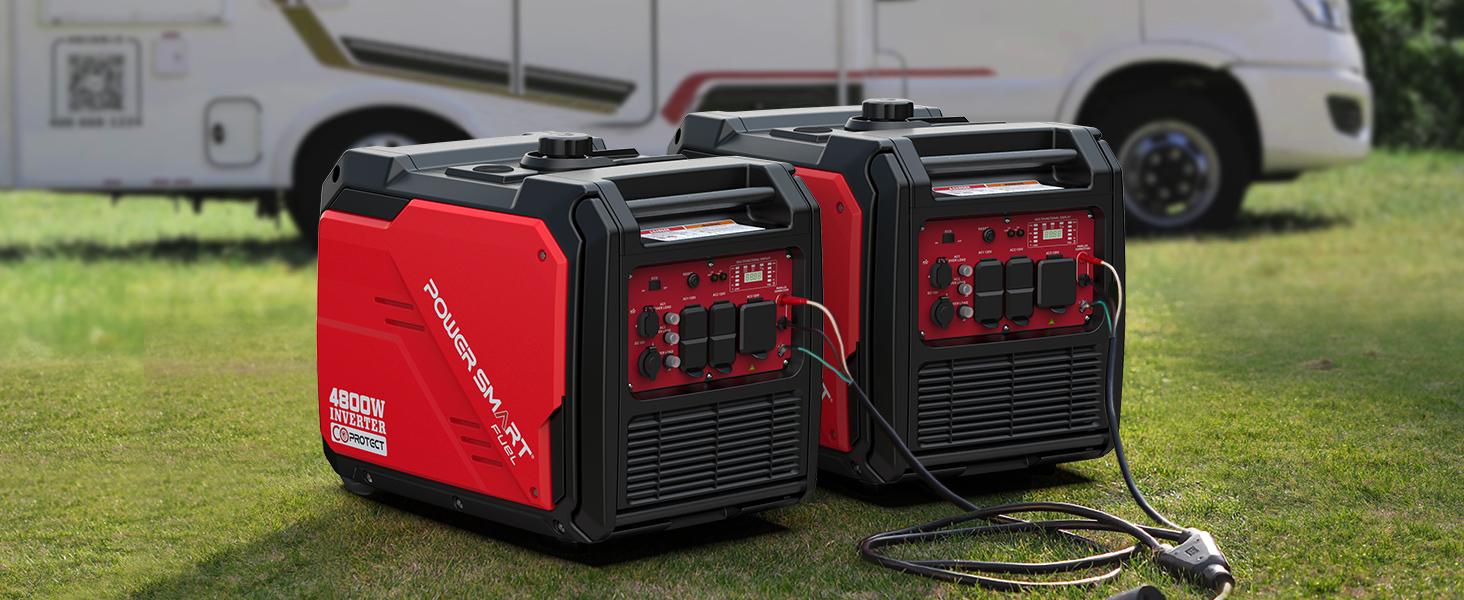 (Thunderstorms Ready)PowerSmart Electric Start 4800-5000 Watt Portable Inverter Generator with Wheels Handle Kit,Hurricane season,Heavy Duty Motor,CO Protect,Quiet,30 Amp for RV-Ready,Summervibes (DH5050E PS5046CE HB5046C) (Thunderstorms Ready)PowerSmart Electric Start 4800-5000 Watt Portable Inverter Generator with Wheels Handle Kit,Hurricane season,Heavy Duty Motor,CO Protect,Quiet,30 Amp for RV-Ready,Summervibes (DH5050E PS5046CE HB5046C)