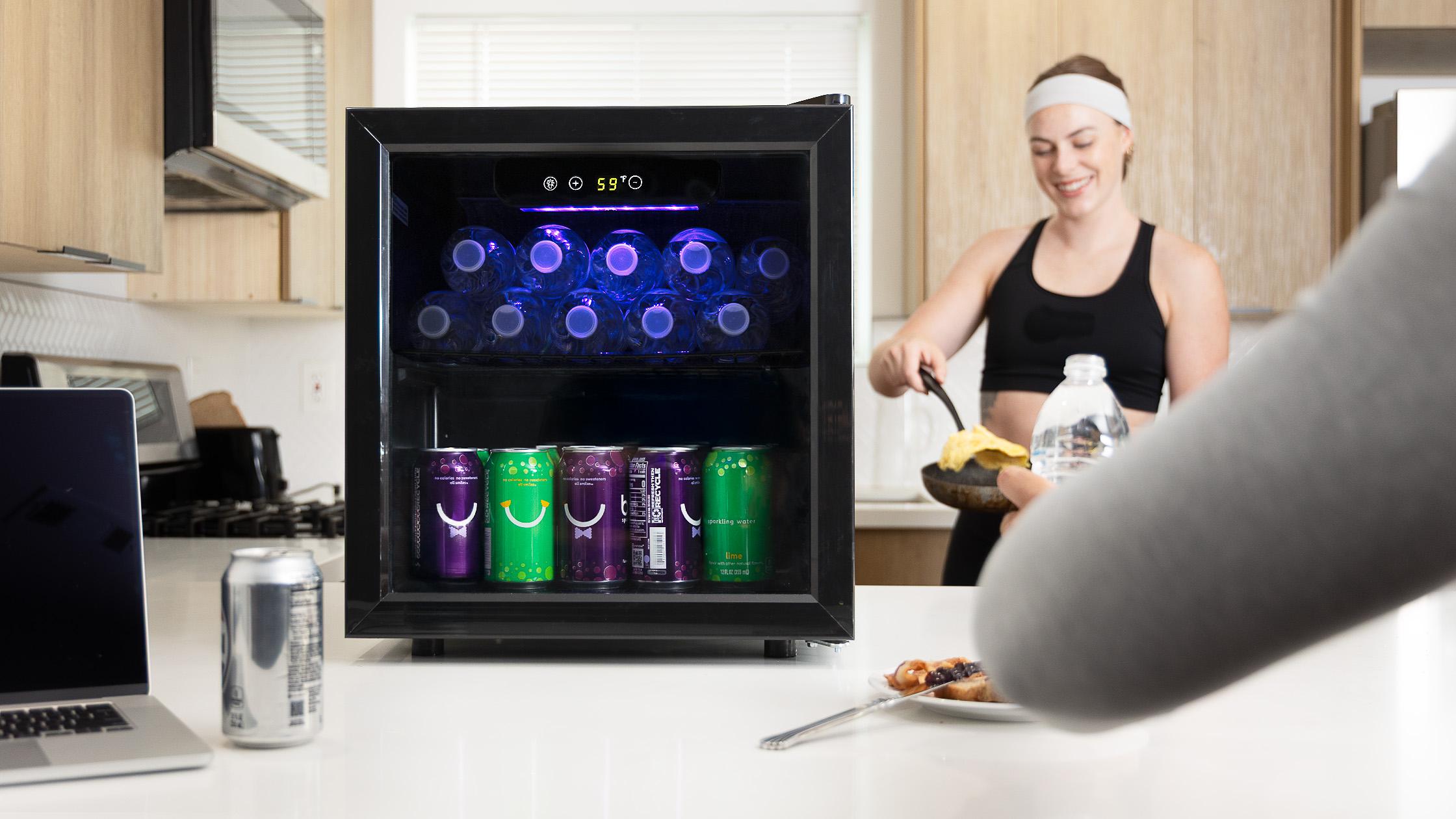 Antarctic Star 1.3 cu ft Beverage Refrigerator and Cooler, Mini Fridge with Organizer Shelf Single Zone 40°F-61°F LED Lighting Quiet Cooling System for Kitchens & Bars - Household Appliances Antarctic Star 1.3 cu ft Beverage Refrigerator and Cooler, Mini Fridge with Organizer Shelf Single Zone 40°F-61°F LED Lighting Quiet Cooling System for Kitchens & Bars - Household Appliances