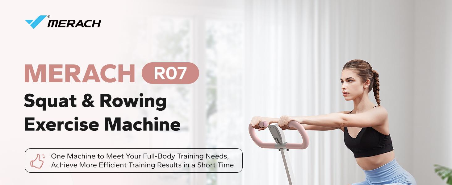 Merach 2-in-1 Squat Rowing Machine, Adjustable Resistance Glutes Leg Workout Equipment with LCD Monitor, 350LBS Capacity Home Gym Exercise for Women Summervibes Merach 2-in-1 Squat Rowing Machine, Adjustable Resistance Glutes Leg Workout Equipment with LCD Monitor, 350LBS Capacity Home Gym Exercise for Women Summervibes