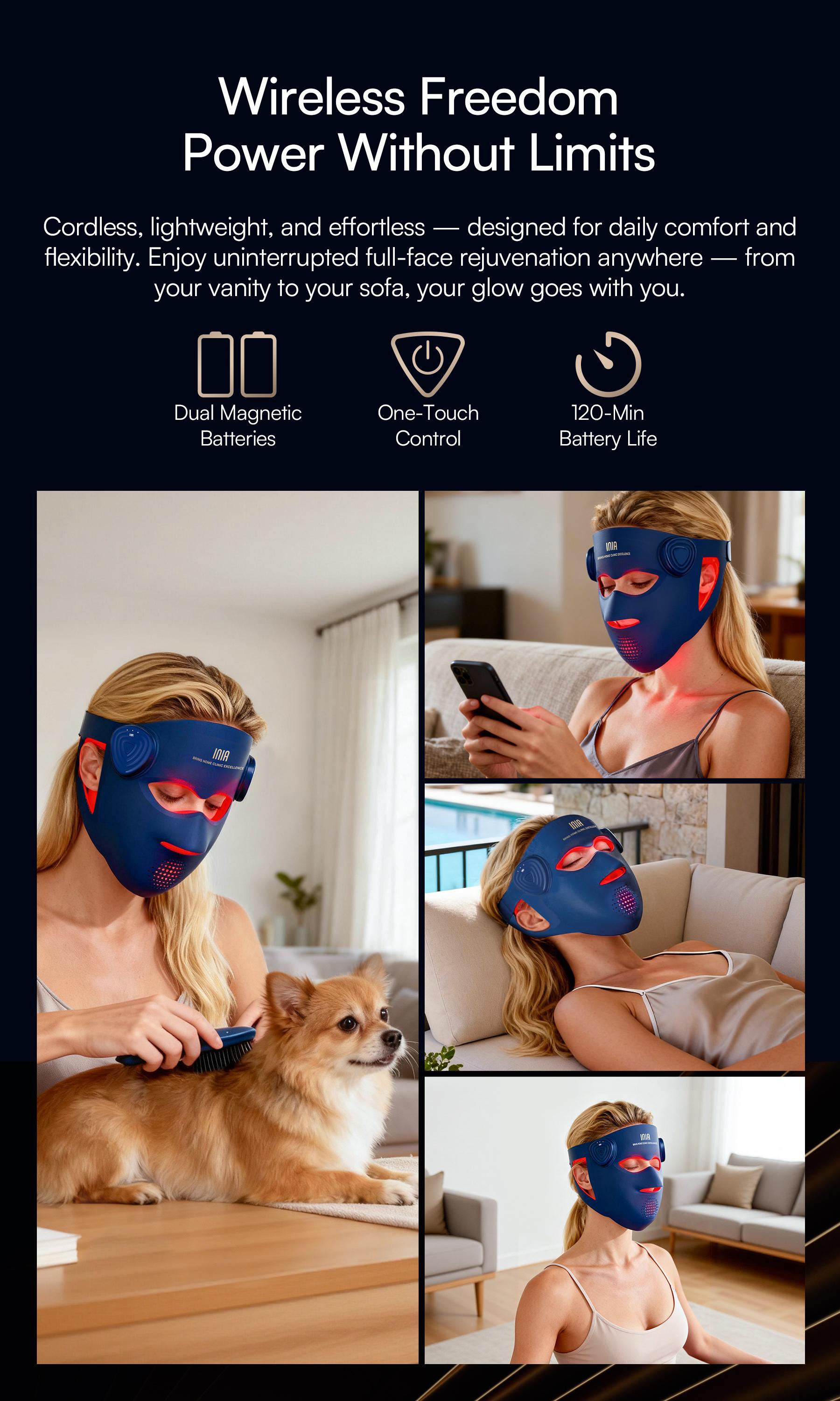 INIA GLOW 940nm 4D Face Mask & Neck Mask Bundle, Deep Dual NIR Repair (940+850nm), Cooling Therapy for Lift, Glow & Wrinkle Reduction, Face to Chest Anti-Aging,Mother's Day Special Gift INIA GLOW 940nm 4D Face Mask & Neck Mask Bundle, Deep Dual NIR Repair (940+850nm), Cooling Therapy for Lift, Glow & Wrinkle Reduction, Face to Chest Anti-Aging,Mother's Day Special Gift