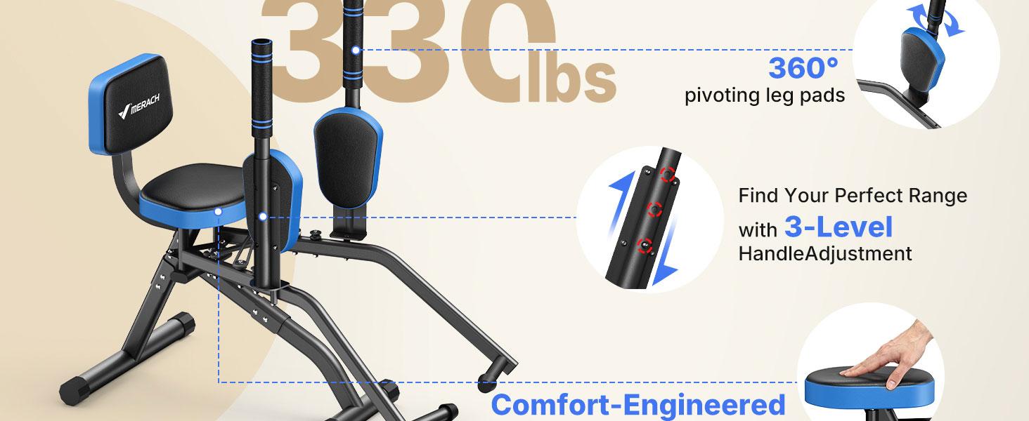 Merach Hip Abductor Machine, Adjustable Glute Trainer & Upper Back Exerciser, 330lbs Weight Capacity, Thigh Workout Equipment for Hip Sculpting & Butt Lifting, Design for Home Gym Fitness Training Summervibes Merach Hip Abductor Machine, Adjustable Glute Trainer & Upper Back Exerciser, 330lbs Weight Capacity, Thigh Workout Equipment for Hip Sculpting & Butt Lifting, Design for Home Gym Fitness Training Summervibes