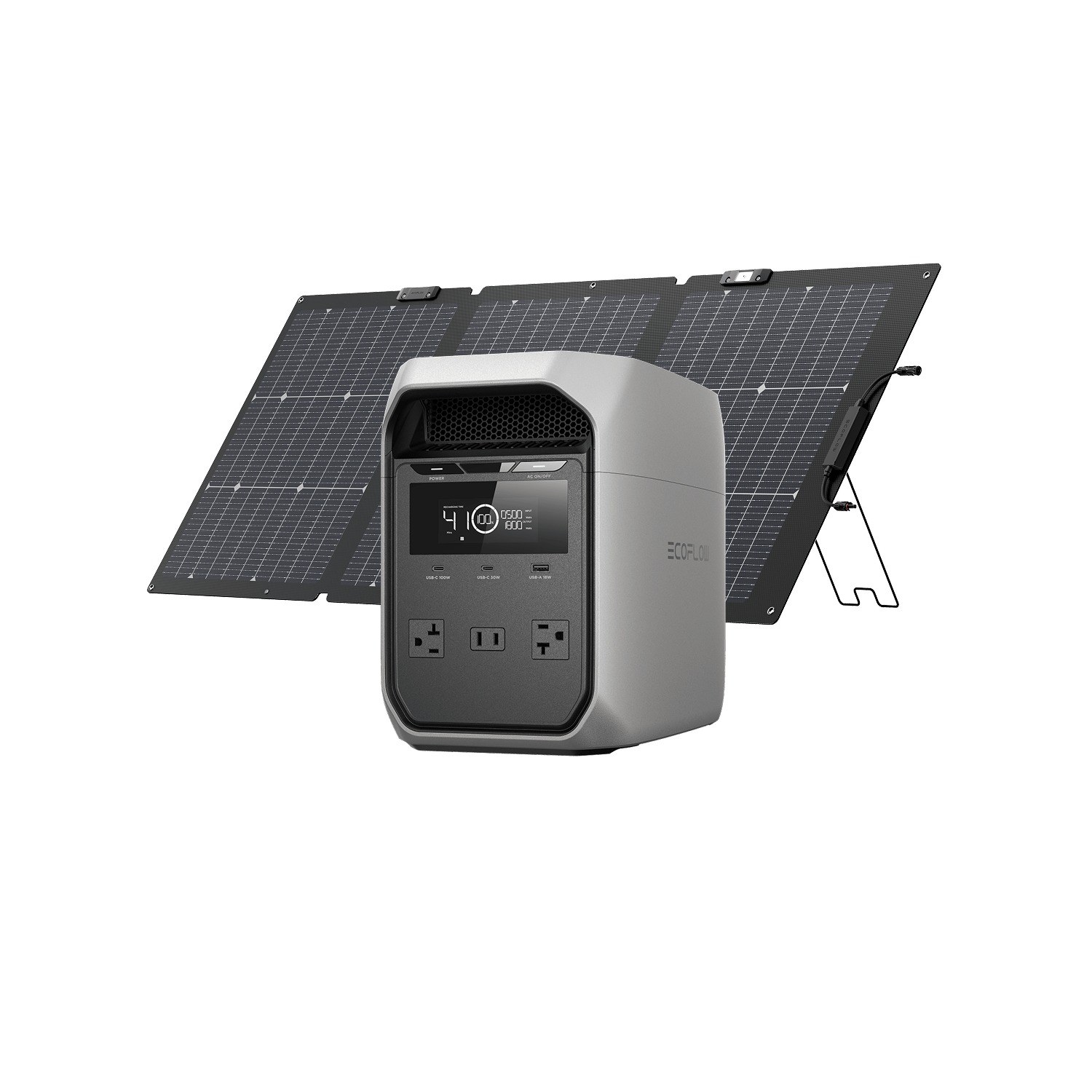 ECOFLOW DELTA 3 Classic, batería LiFePO4, generador solar, carga rápida, estación de energía portátil para respaldo eléctrico del hogar.