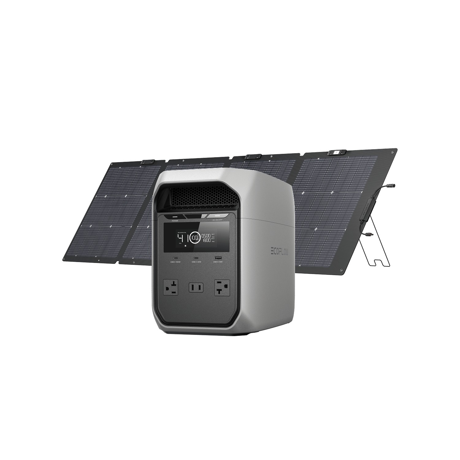 ECOFLOW DELTA 3 Classic, batería LiFePO4, generador solar, carga rápida, estación de energía portátil para respaldo eléctrico del hogar.