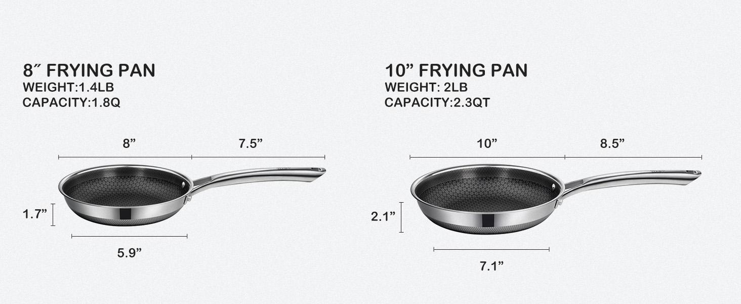 SNOWCLAD 10-Pcs Pots and Pans Set with Lids – Nonstick Stainless Steel Kitchen Cookware Set, Dishwasher Safe, Non-Toxic, Induction Ready & PFOA Free SNOWCLAD 10-Pcs Pots and Pans Set with Lids – Nonstick Stainless Steel Kitchen Cookware Set, Dishwasher Safe, Non-Toxic, Induction Ready & PFOA Free
