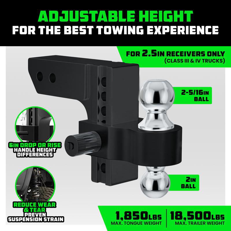 Enganche de remolque ajustable (receptor de 2.5 pulgadas)
