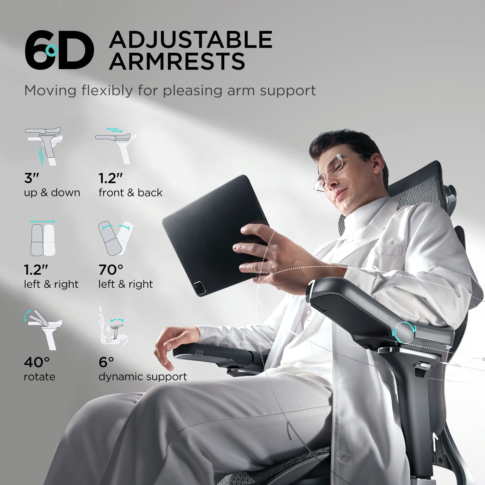Silla de oficina ergonómica HBADA E3 Pro