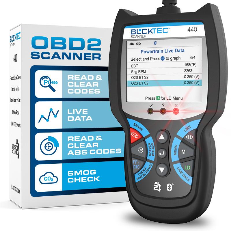Escáner OBD2 — Lector de códigos y herramienta de diagnóstico para automóviles — Escáner automotriz — Ayuda a solucionar problemas de la luz de «Check Engine» y más — Multifuncional