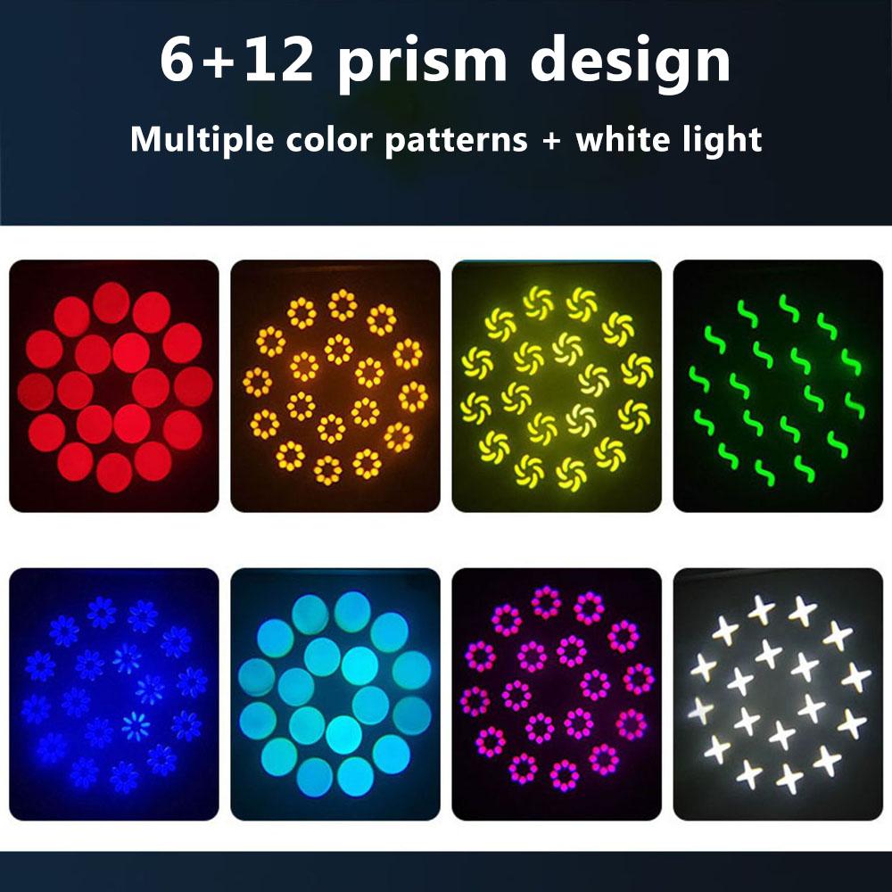 DMX Lighting 150W Auto Mode LED DJ Light Steel Moving Head Light Display for KTV Bar Club Halloween, Christmas Festival Party Pattern Beam Light Sound Control Rotating Event Stage Light