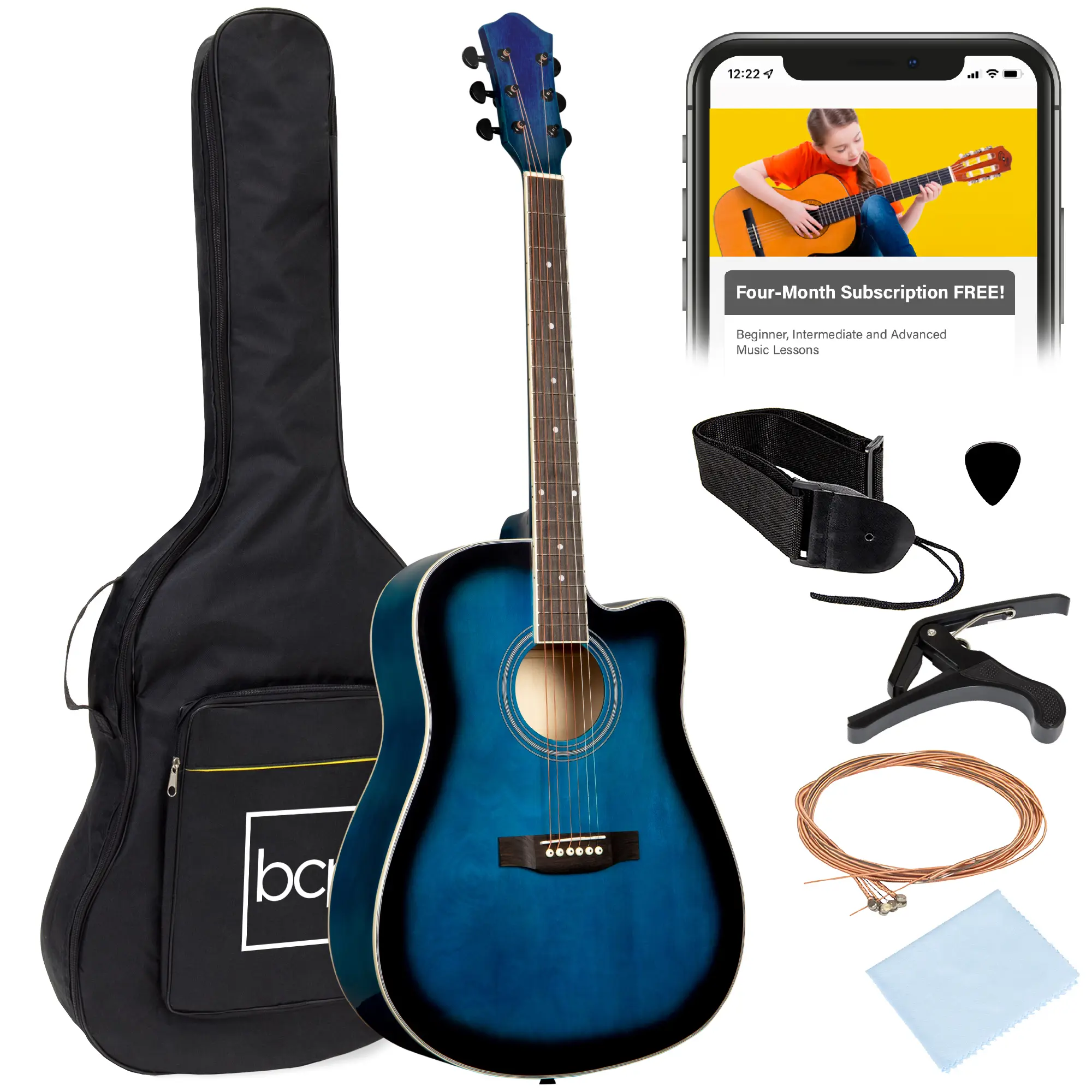 Best Choice 41in Full Size Acoustic Guitar Set - All-in-One